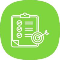 Goals Line Curve Icon Design vector