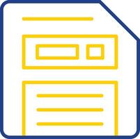 Floppy Disk Line Two Colour Icon Design vector