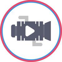 Camera Flat Circle Icon vector