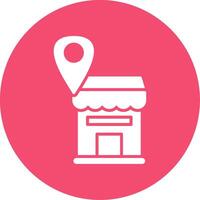 Shop Location Multi Color Circle Icon vector