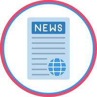 Noticias reporte plano circulo icono vector