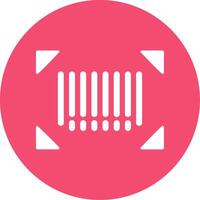 Bar Code Multi Color Circle Icon vector