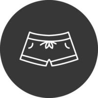 nadar pantalones cortos línea invertido icono diseño vector
