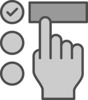 Select Line Filled Greyscale Icon Design vector