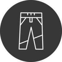 Pants Line Inverted Icon Design vector