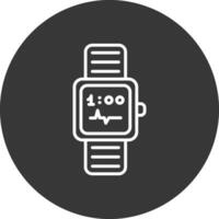 Watch Line Inverted Icon Design vector