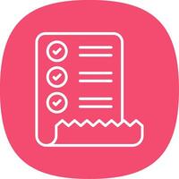 Check List Line Curve Icon Design vector