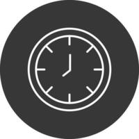 Clock Line Inverted Icon Design vector