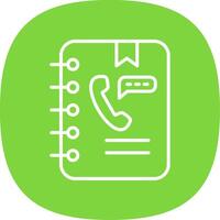 Address Book Line Curve Icon Design vector