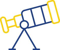 Telescope Line Two Colour Icon Design vector