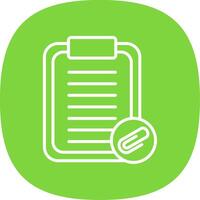 Clipboard Line Curve Icon Design vector