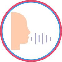 Voice Recording Flat Circle Icon vector
