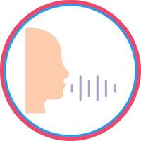 Voice Recording Flat Circle Icon vector