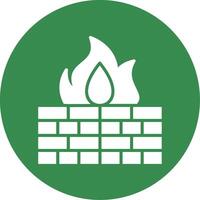 Firewall Multi Color Circle Icon vector