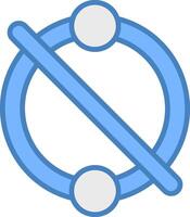 Piercing Line Filled Blue Icon vector