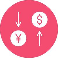 Exchange Rate Multi Color Circle Icon vector