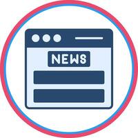 Noticias alimentar plano circulo icono vector