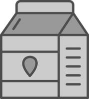 Milk Line Filled Greyscale Icon Design vector