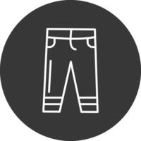 pantalones línea invertido icono diseño vector