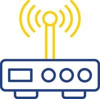 Modem Line Two Colour Icon Design vector