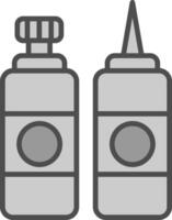 Sauces Line Filled Greyscale Icon Design vector