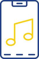 Mobile Line Two Colour Icon Design vector