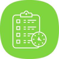 Checklist Line Curve Icon Design vector