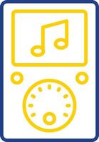 Music Player Line Two Colour Icon Design vector