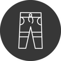 Trousers Line Inverted Icon Design vector