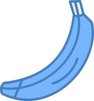 Banana Line Filled Blue Icon vector