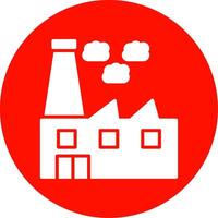 Factory Multi Color Circle Icon vector