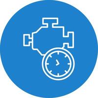 Time Engine Multi Color Circle Icon vector