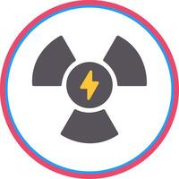 Nuclear Power Flat Circle Icon vector