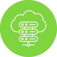 Hosting Services Multi Color Circle Icon vector