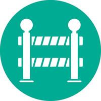 Barrier Multi Color Circle Icon vector