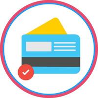 Card Payment Flat Circle Icon vector