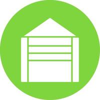 Garage Multi Color Circle Icon vector