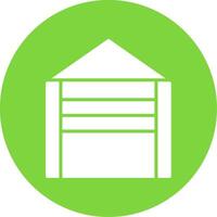 Garage Multi Color Circle Icon vector