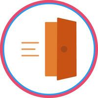 Entry Flat Circle Icon vector