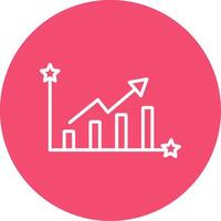 Growing Data Multi Color Circle Icon vector