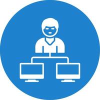 Server Client Multi Color Circle Icon vector