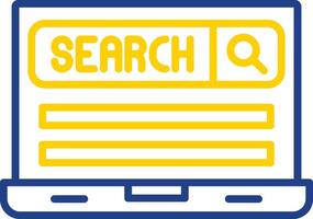 Search Engine Line Two Colour Icon Design vector