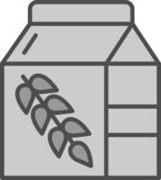 Flour Line Filled Greyscale Icon Design vector