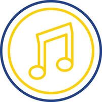 Music Line Two Colour Icon Design vector