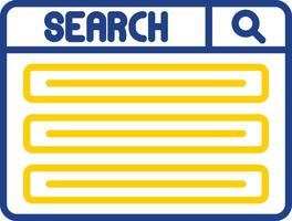 Browser Line Two Colour Icon Design vector