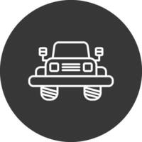 Jeep Line Inverted Icon Design vector