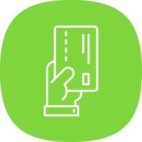 Payment Card Line Curve Icon Design vector
