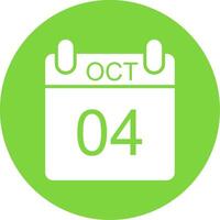 October Multi Color Circle Icon vector