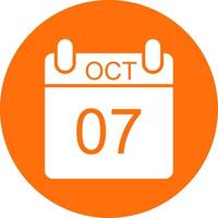 October Multi Color Circle Icon vector