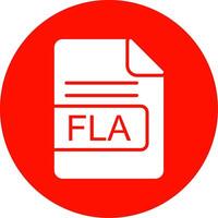 FLA File Format Multi Color Circle Icon vector
